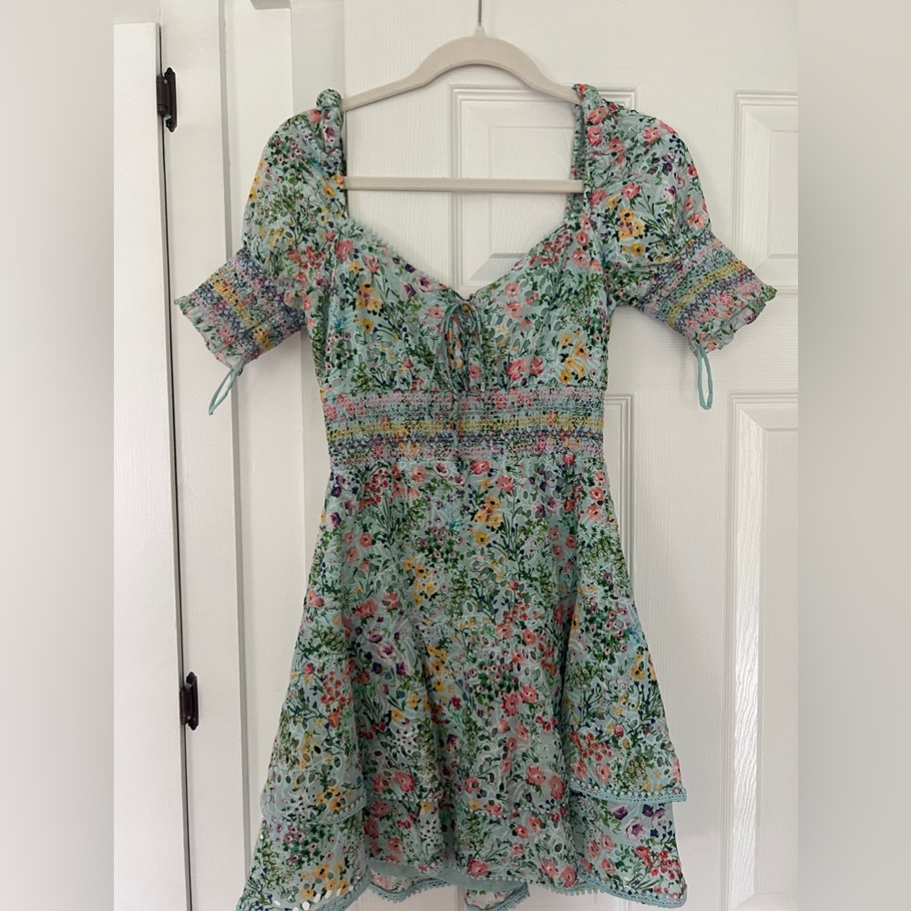 alice and olivia hartford mini dress